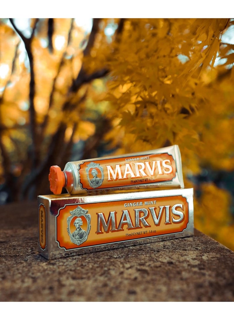 Marvis Ginger Mint Flavour Fluoride Toothpaste - Image 5